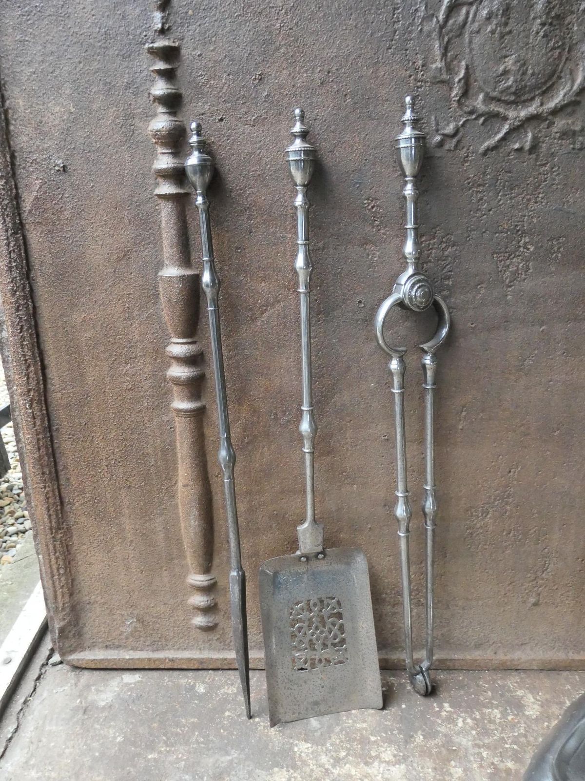 Home Fixtures Antique English Georgian Fireplace Tools Or Fire Tools, 18th   19th Century photo