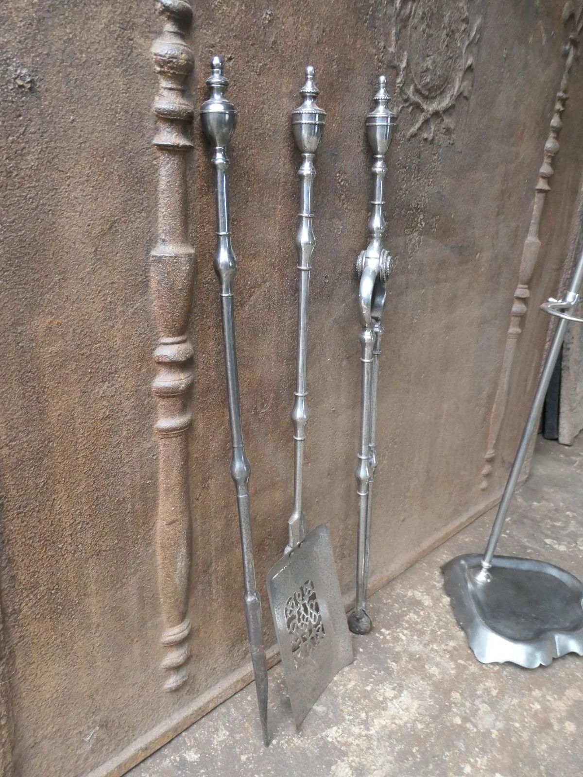 1429.0 Antique English Georgian Fireplace Tools Or Fire Tools, 18th   19th Century photo