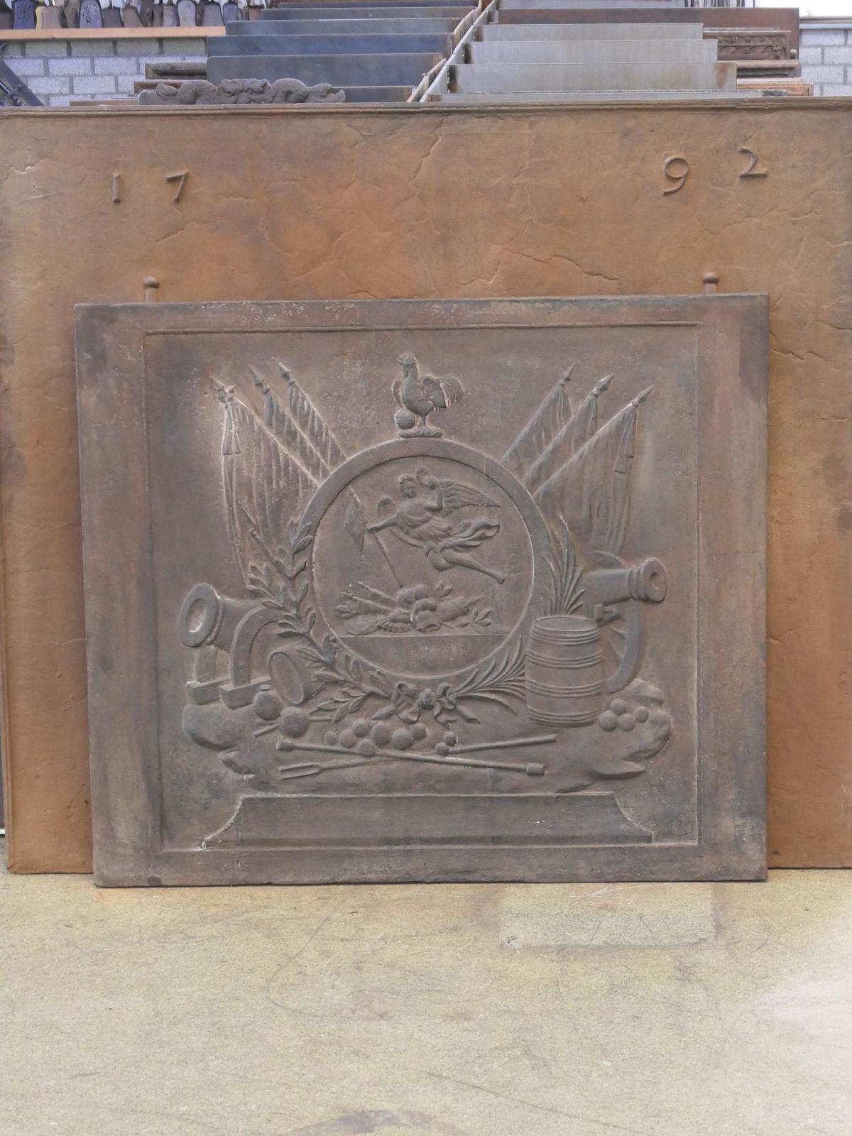 19th Century French Allegory Of France Fireback / Backsplash, Napoleon III photo for sale