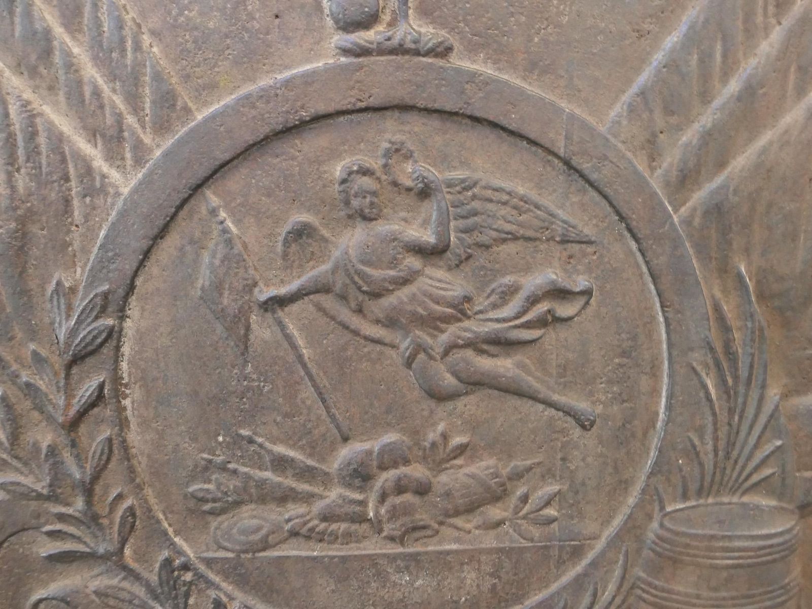 19th Century French Allegory Of France Fireback / Backsplash, Napoleon III photo vinterior