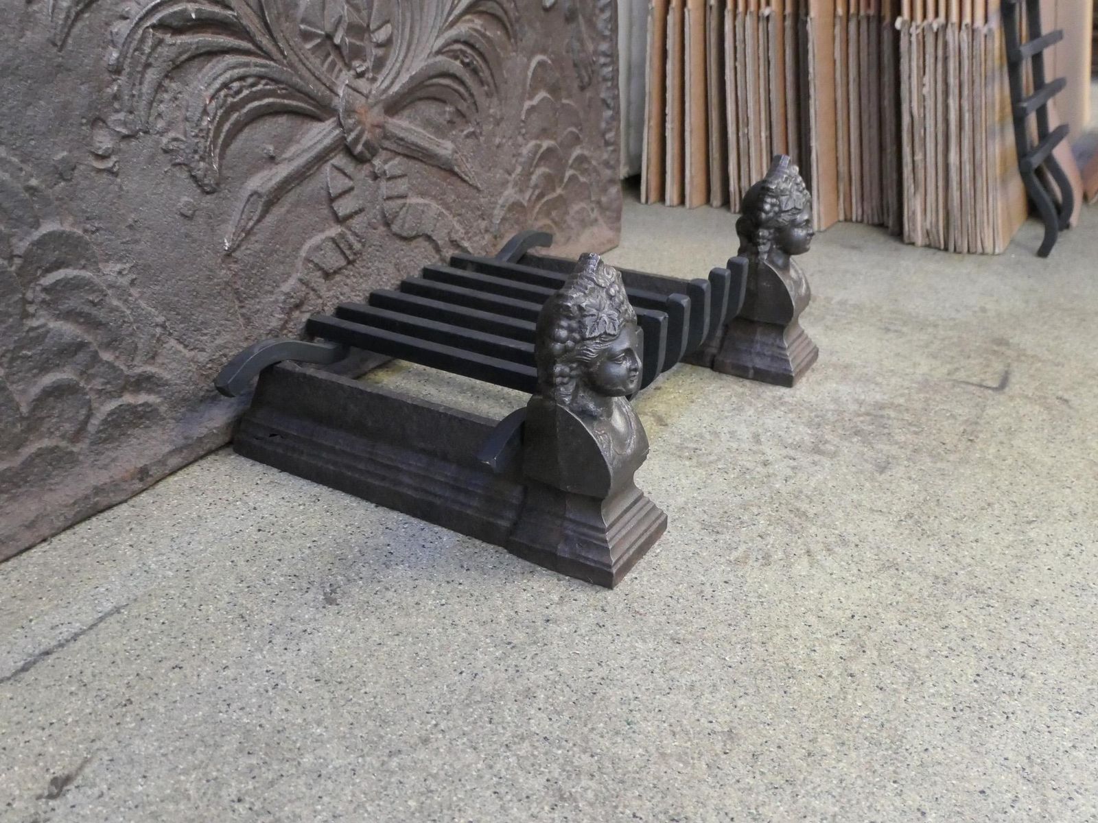 Home Fixtures French Napoleon III Period Fireplace Log Grate photo