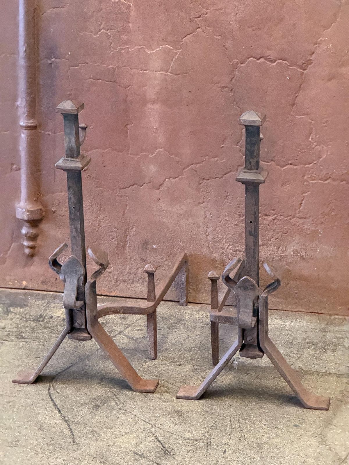 20th Century French Napoleon III Style Andirons Or Firedogs photo for sale