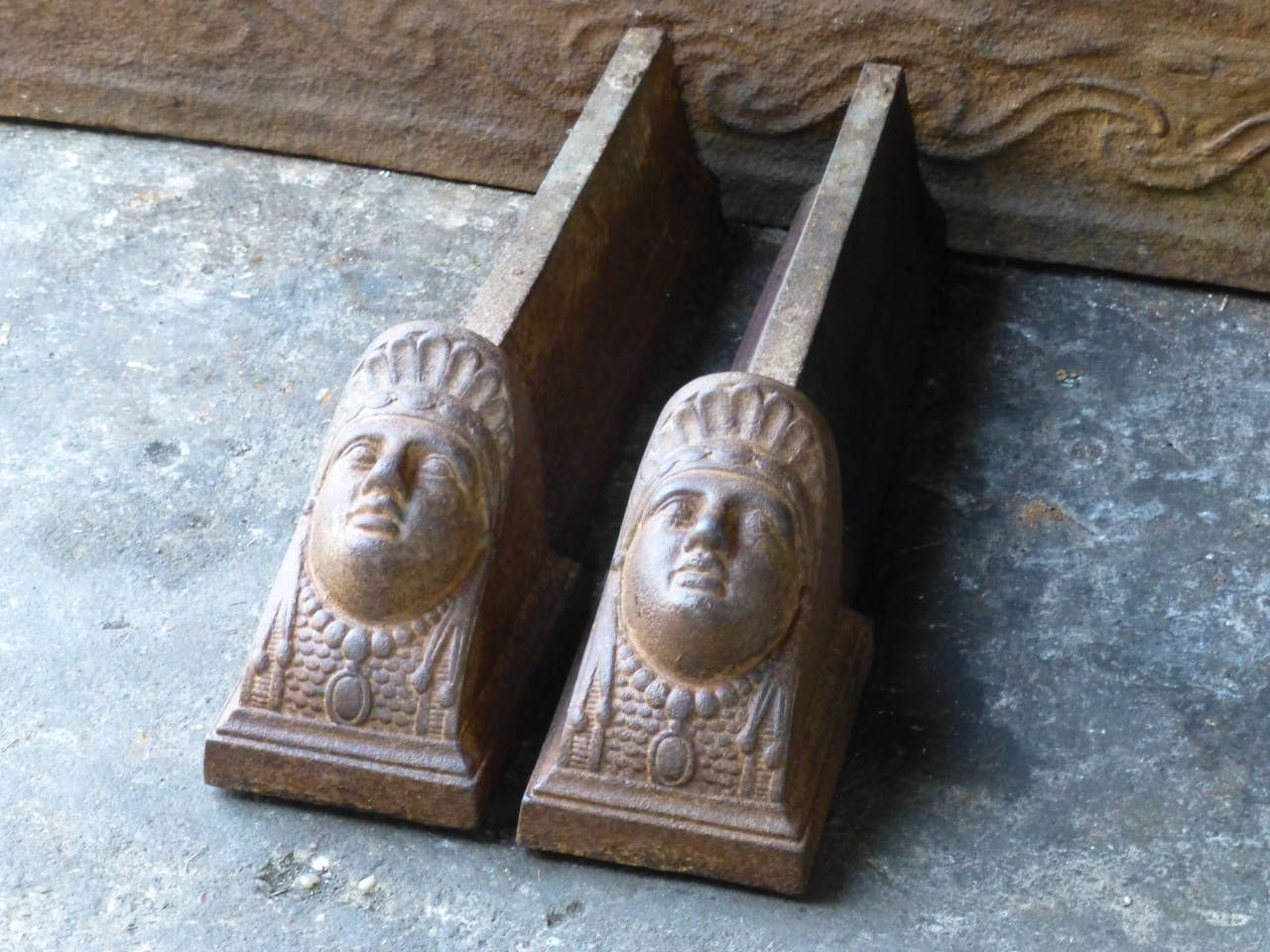 19th Century French Empire Andirons, Firedogs photo furniture