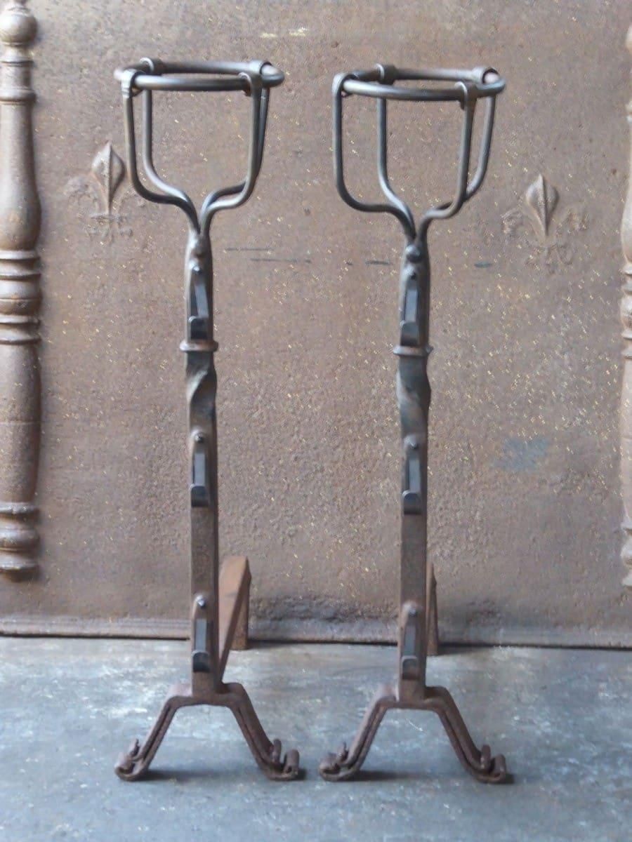 20th Century French Gothic Style Andirons Or Firedogs photo for sale