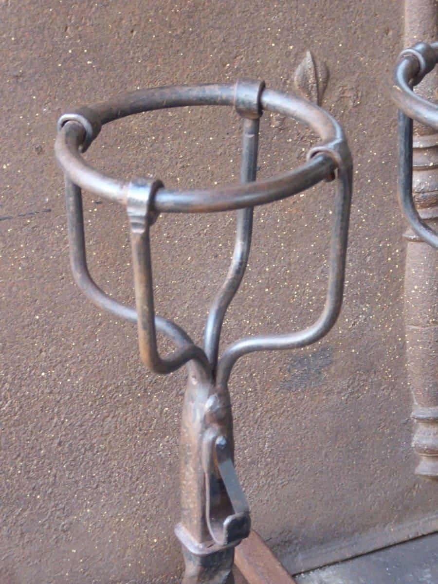 20th Century French Gothic Style Andirons Or Firedogs photo 252.0