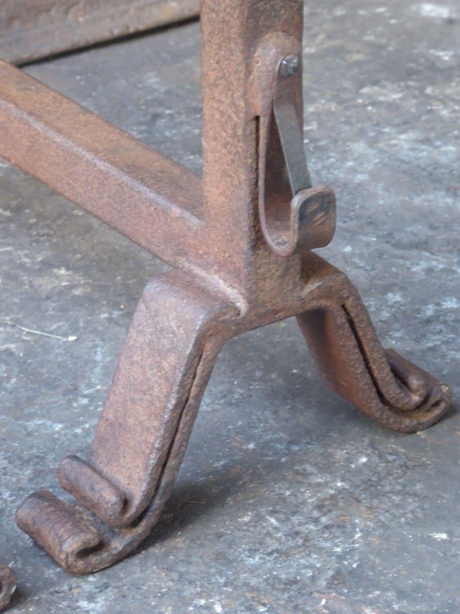 photo furniture 20th Century French Gothic Style Andirons Or Firedogs
