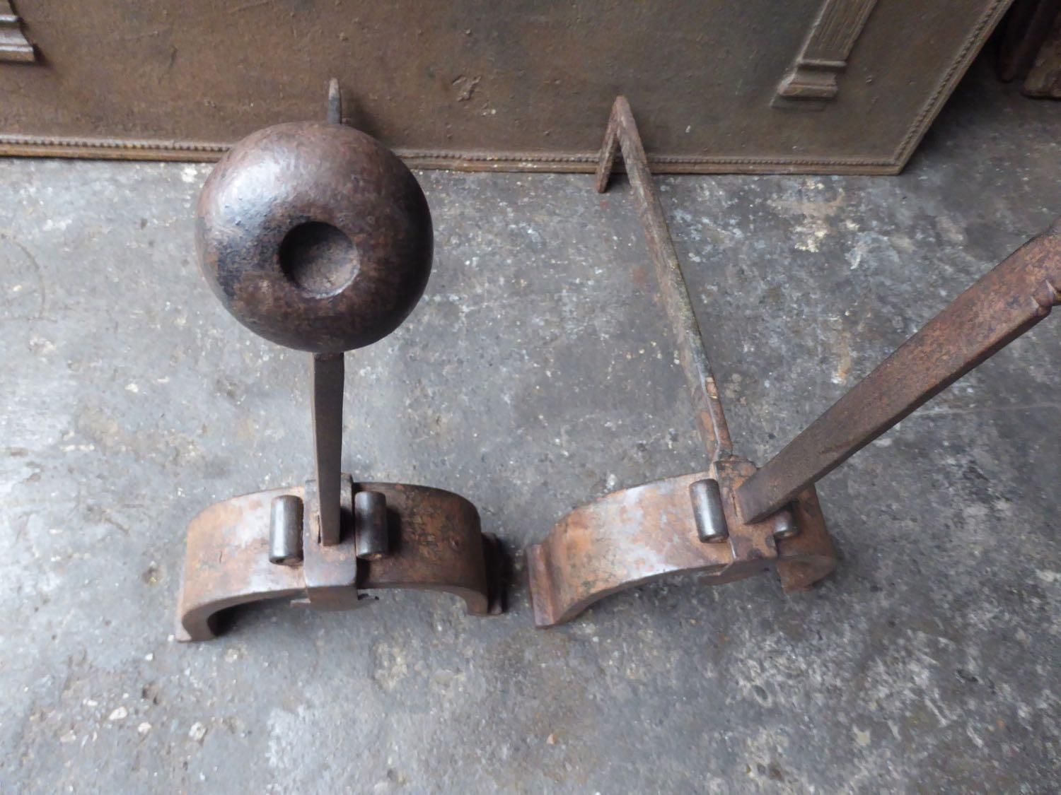 20th Century French Napoleon III Style Andirons Or Firedogs photo buy