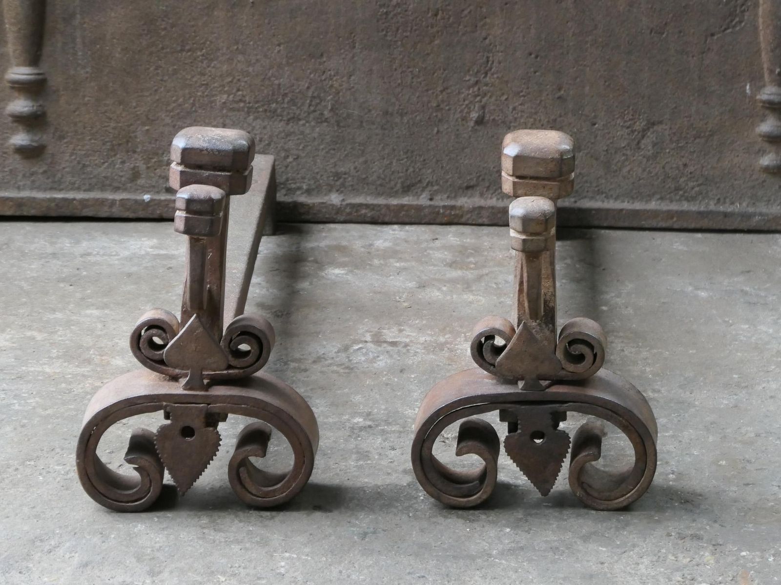 18th Century French Louis XV Period Andirons Or Firedogs photo 320.0