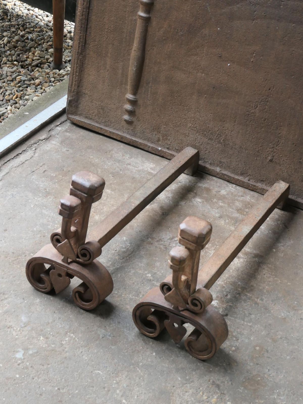 18th Century French Louis XV Period Andirons Or Firedogs photo buy