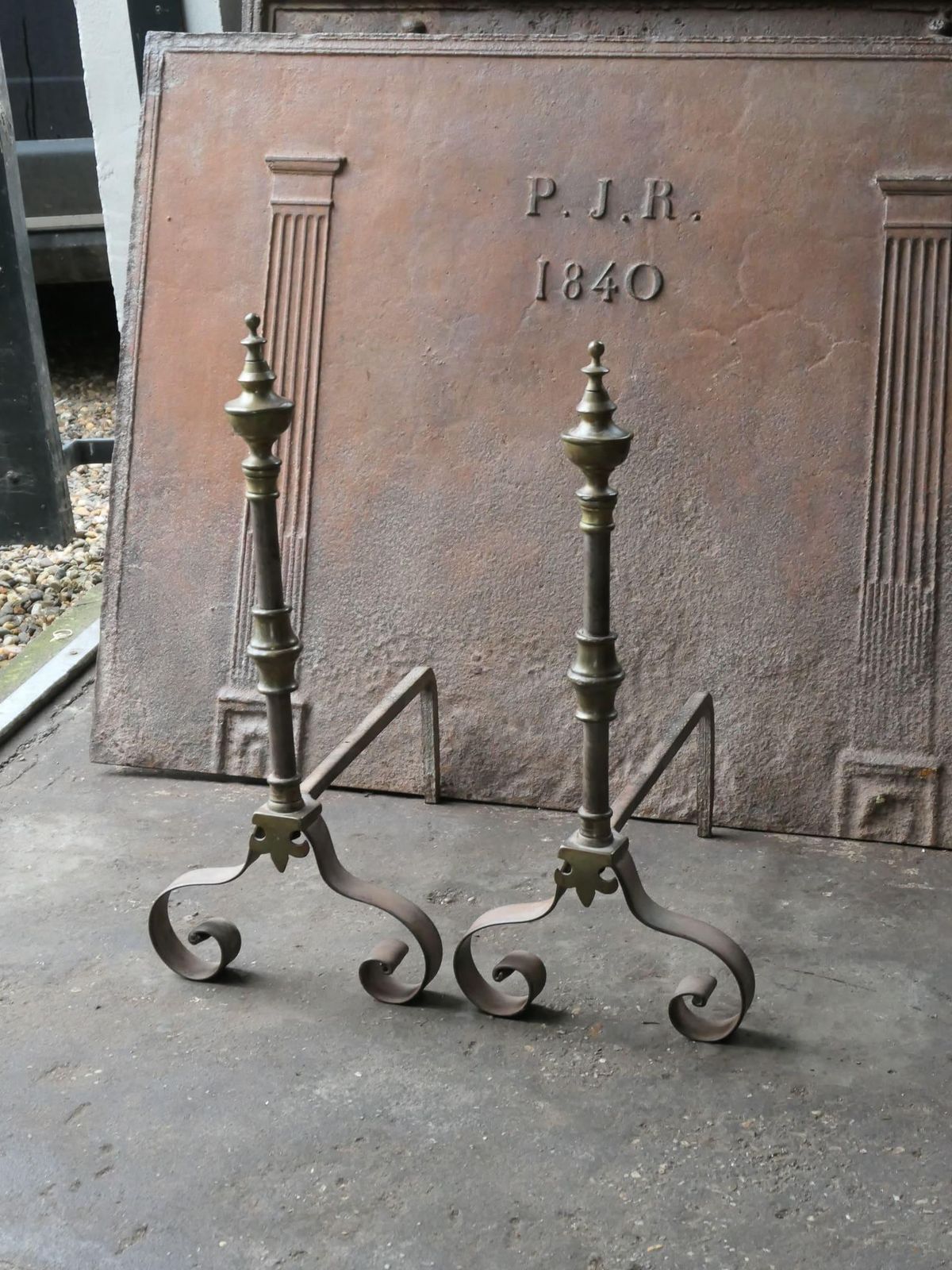 19th Century French Napoleon III Period Firedogs Or Andirons photo Home Fixtures