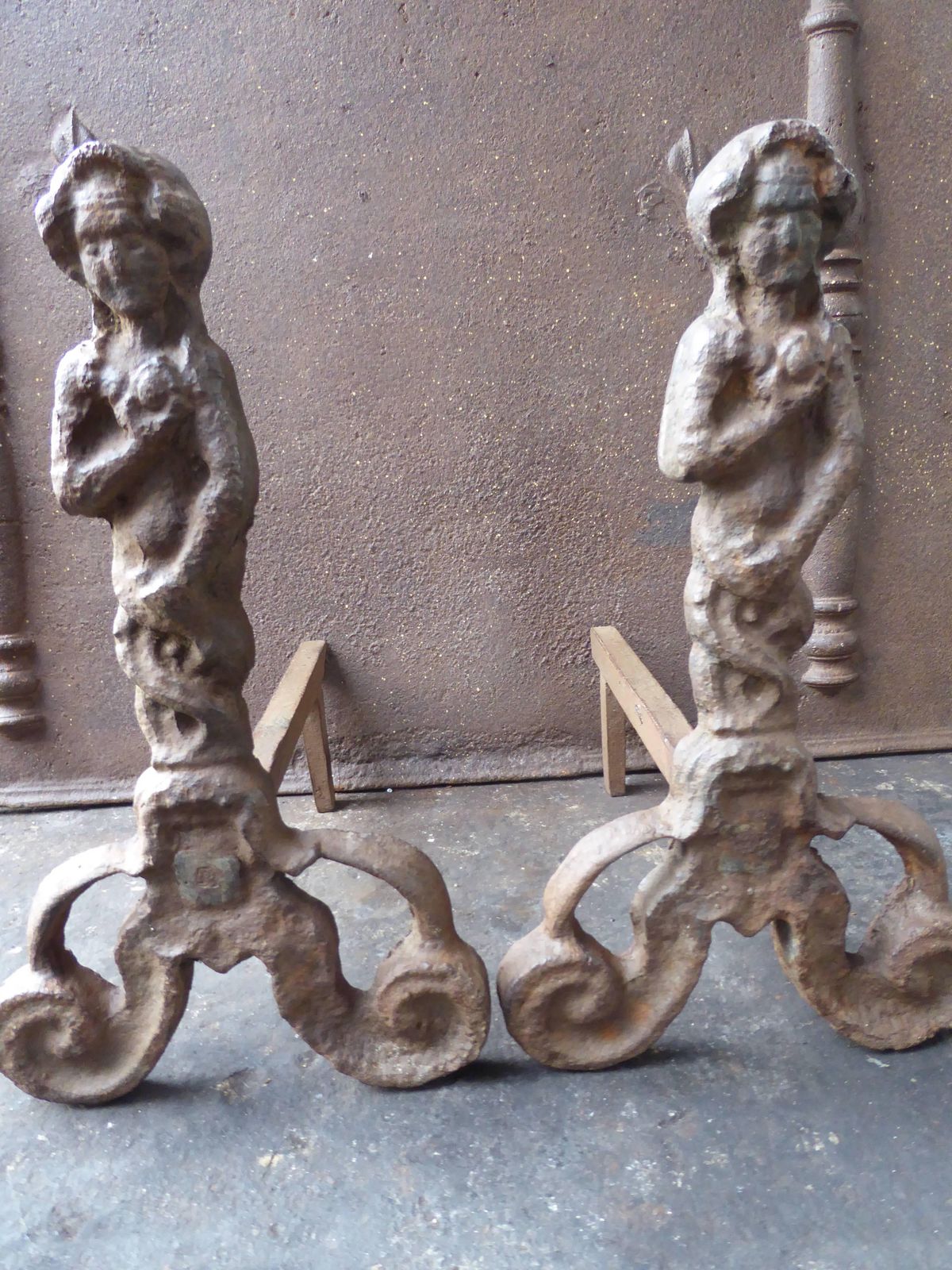 English Arts & Crafts Andirons Or Firedogs photo buy