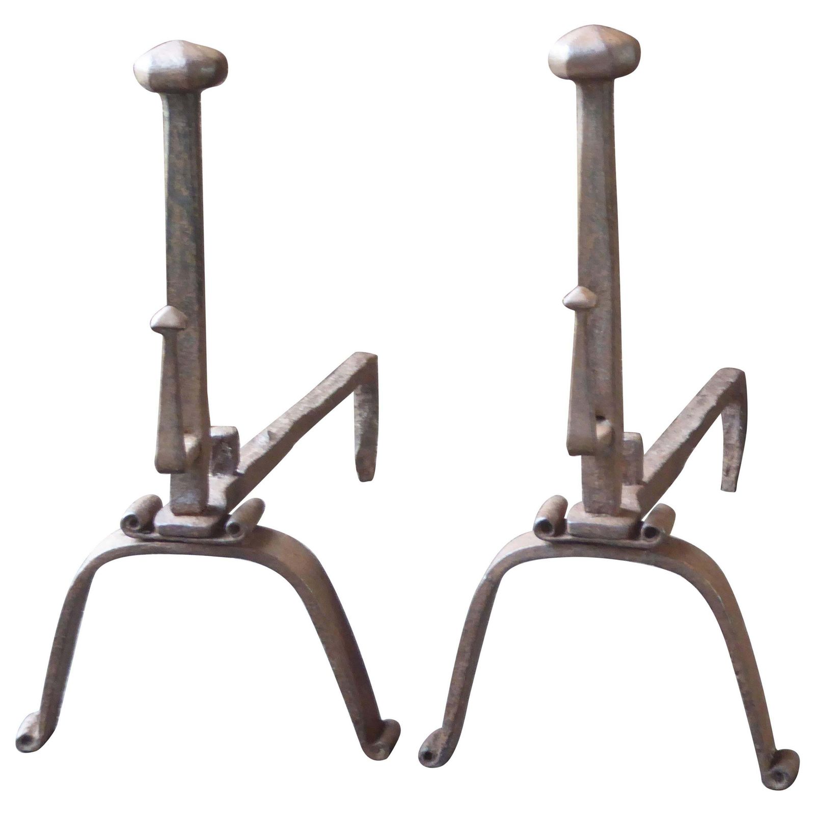 18th Century French Andirons Or Firedogs