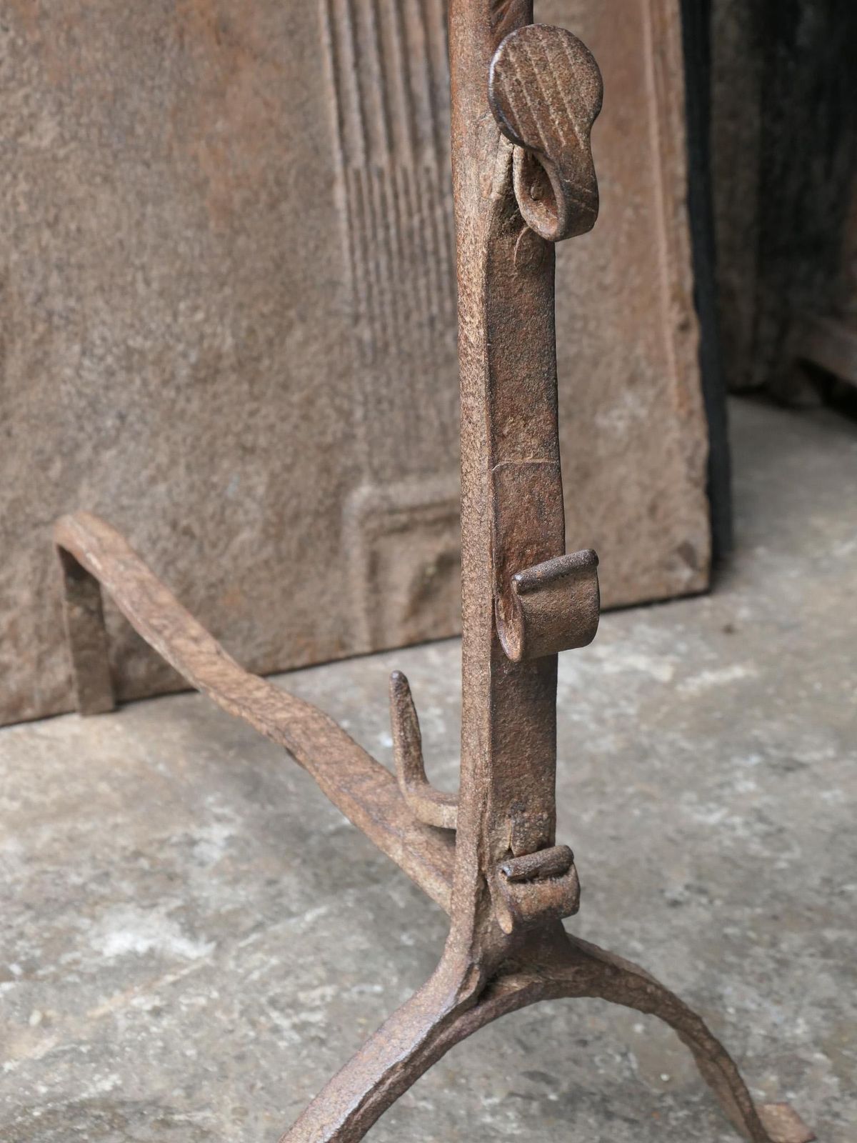 Home Fixtures 17th Century Louis XIII Andirons, Firedogs, Landiers photo