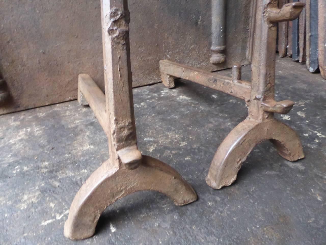 17th Century Gothic Cup Dogs, Andirons photo vinterior