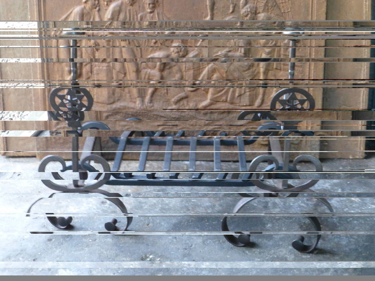 photo furniture 19th Century French Napoleon III Andirons, Fire Dogs