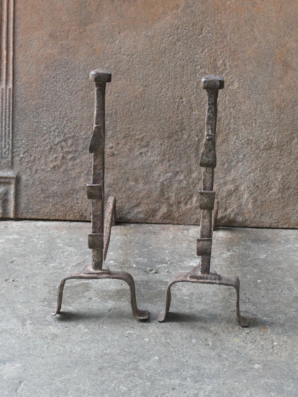 18th 19th Century French Neoclassical Period Andirons Or Firedogs photo furniture