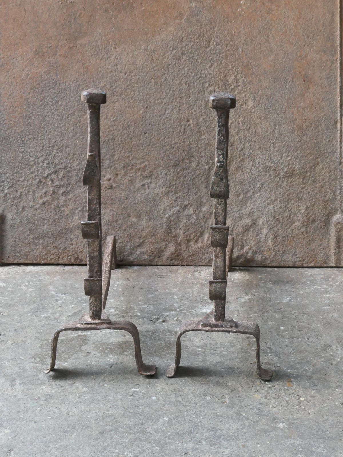 18th 19th Century French Neoclassical Period Andirons Or Firedogs photo Home Fixtures
