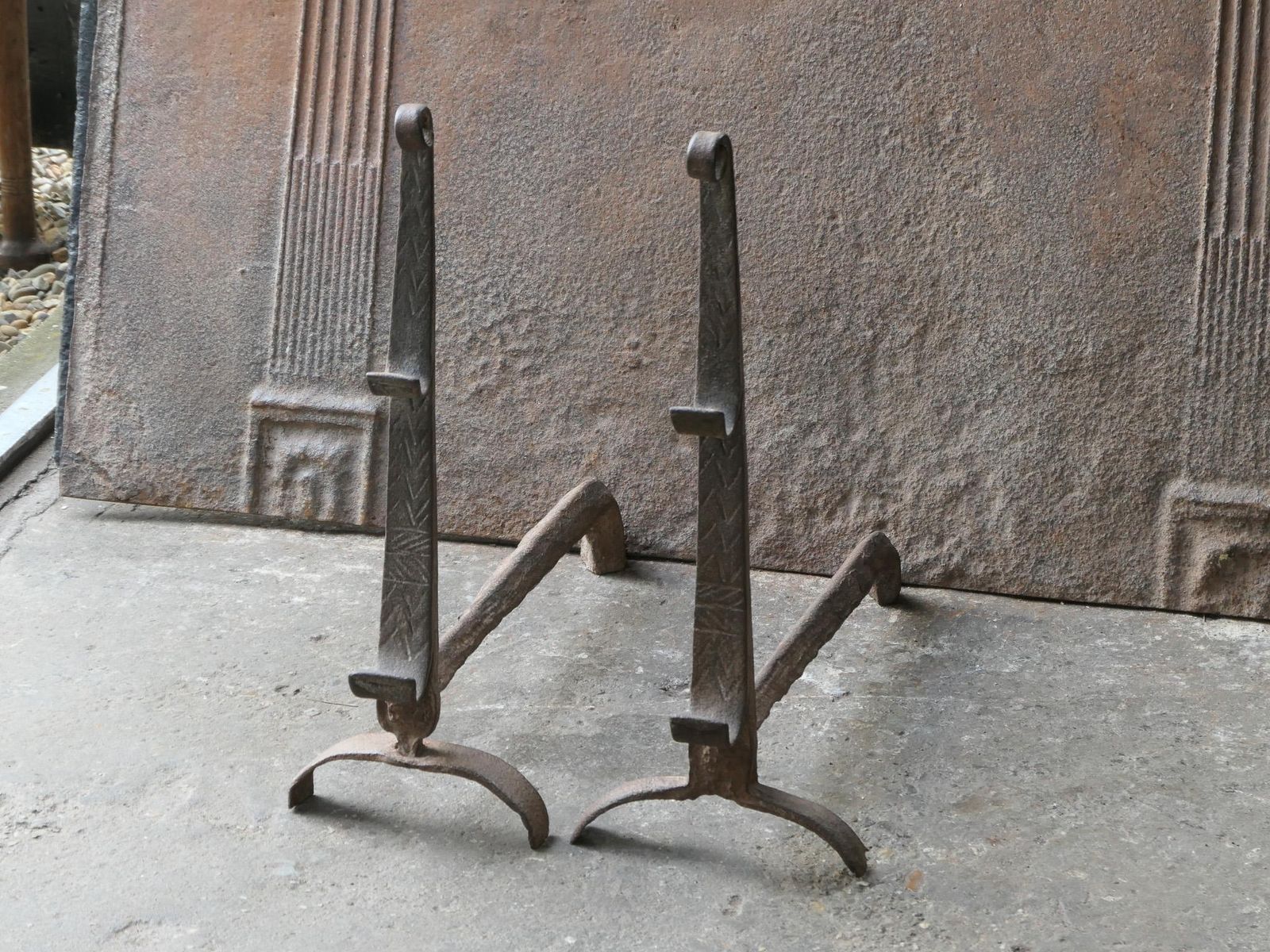 17th Century Louis XIII Andirons, Firedogs, Landiers photo vinterior