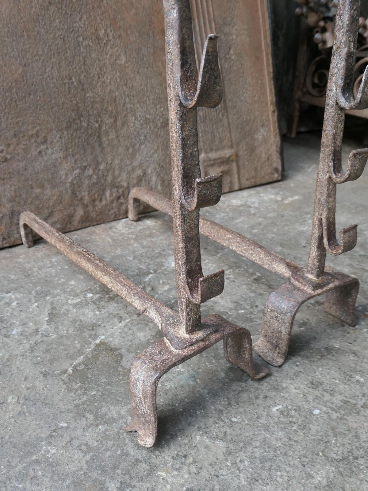 Home Fixtures 18th 19th Century French Neoclassical Period Andirons Or Firedogs photo