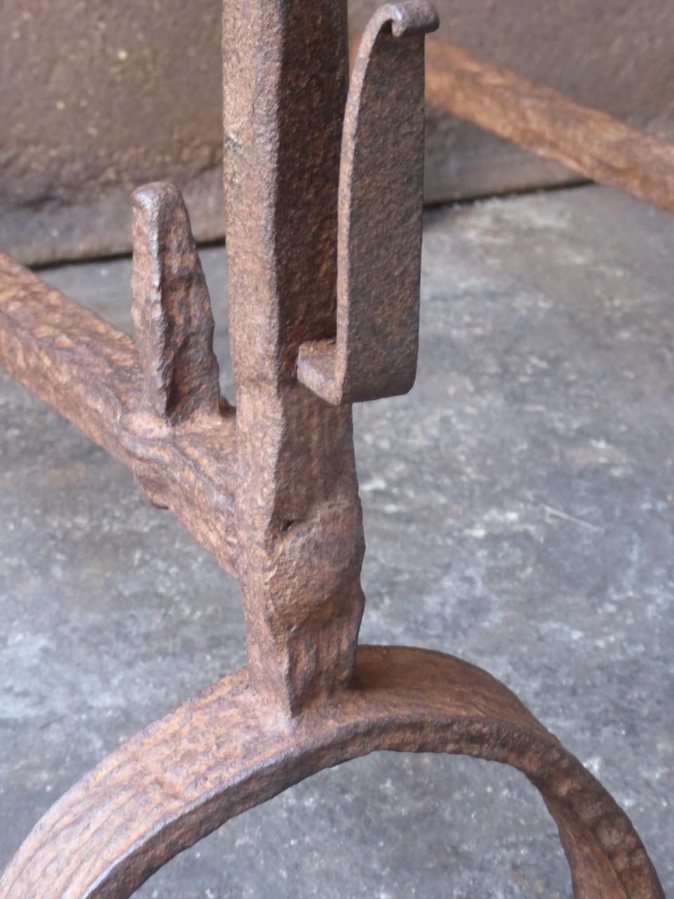 18th Century French Louis XV Andirons Or Firedogs photo vinterior
