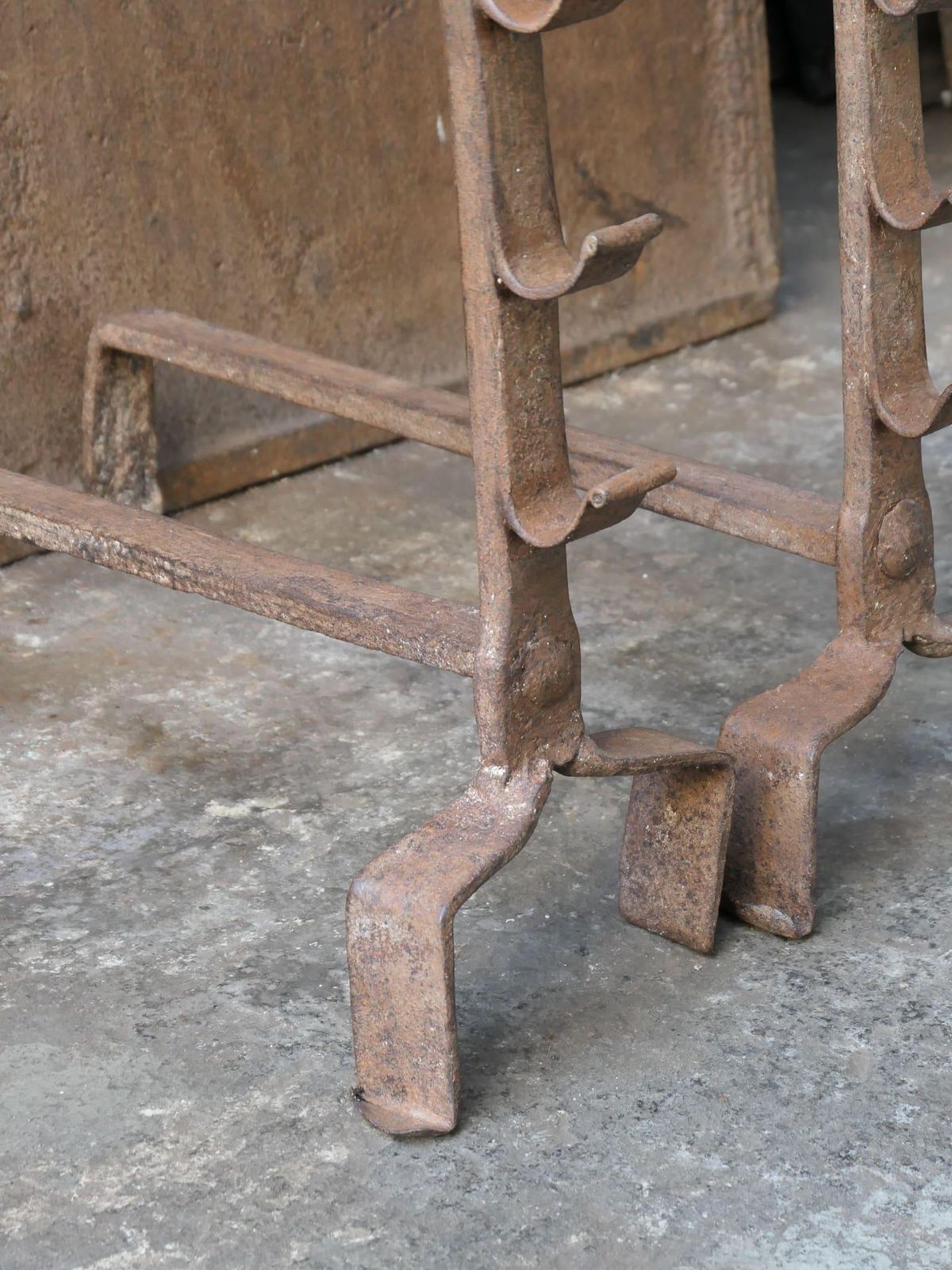 photo furniture French Gothic Andirons Or Firedogs, Gothic Period, 17th Century
