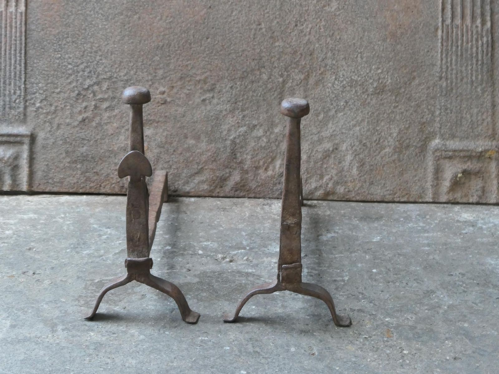 French Louis XV Period Fire Andirons, 18th Century photo 294.0