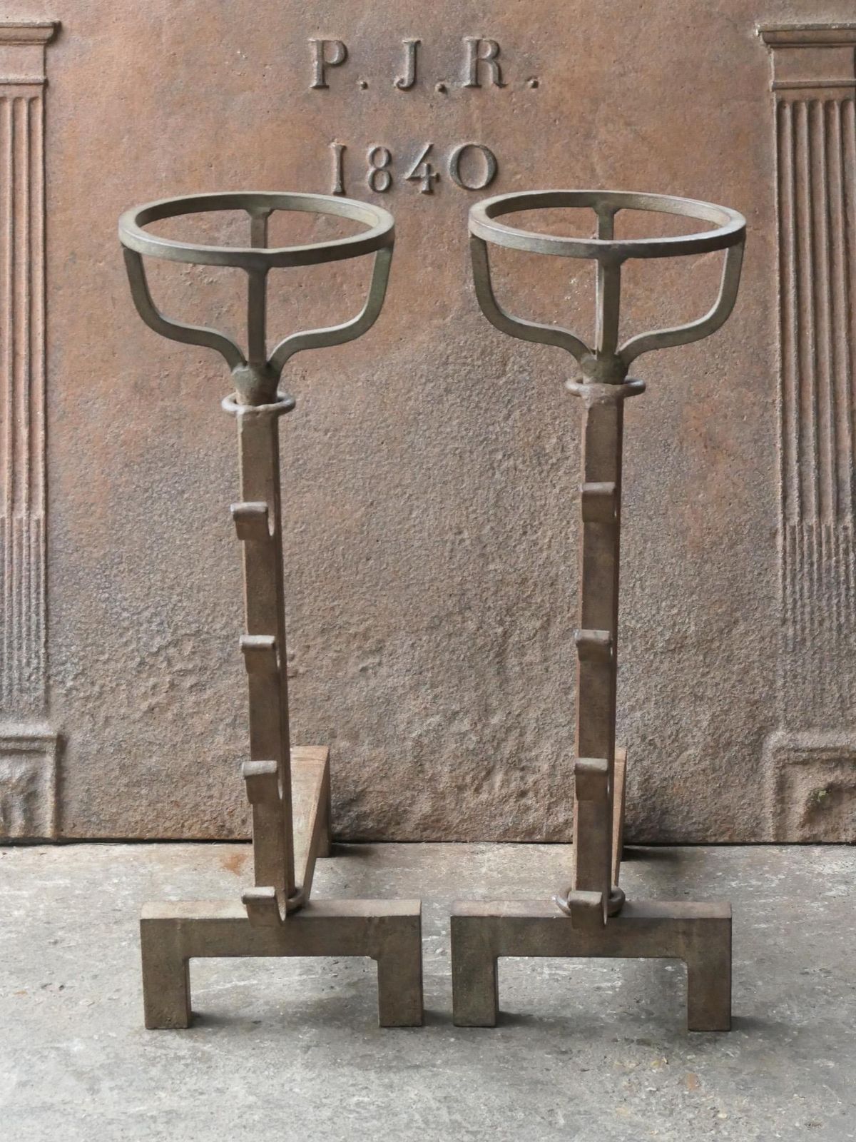 French Modernist Firedogs Or Andirons, 20th Century photo Home Fixtures