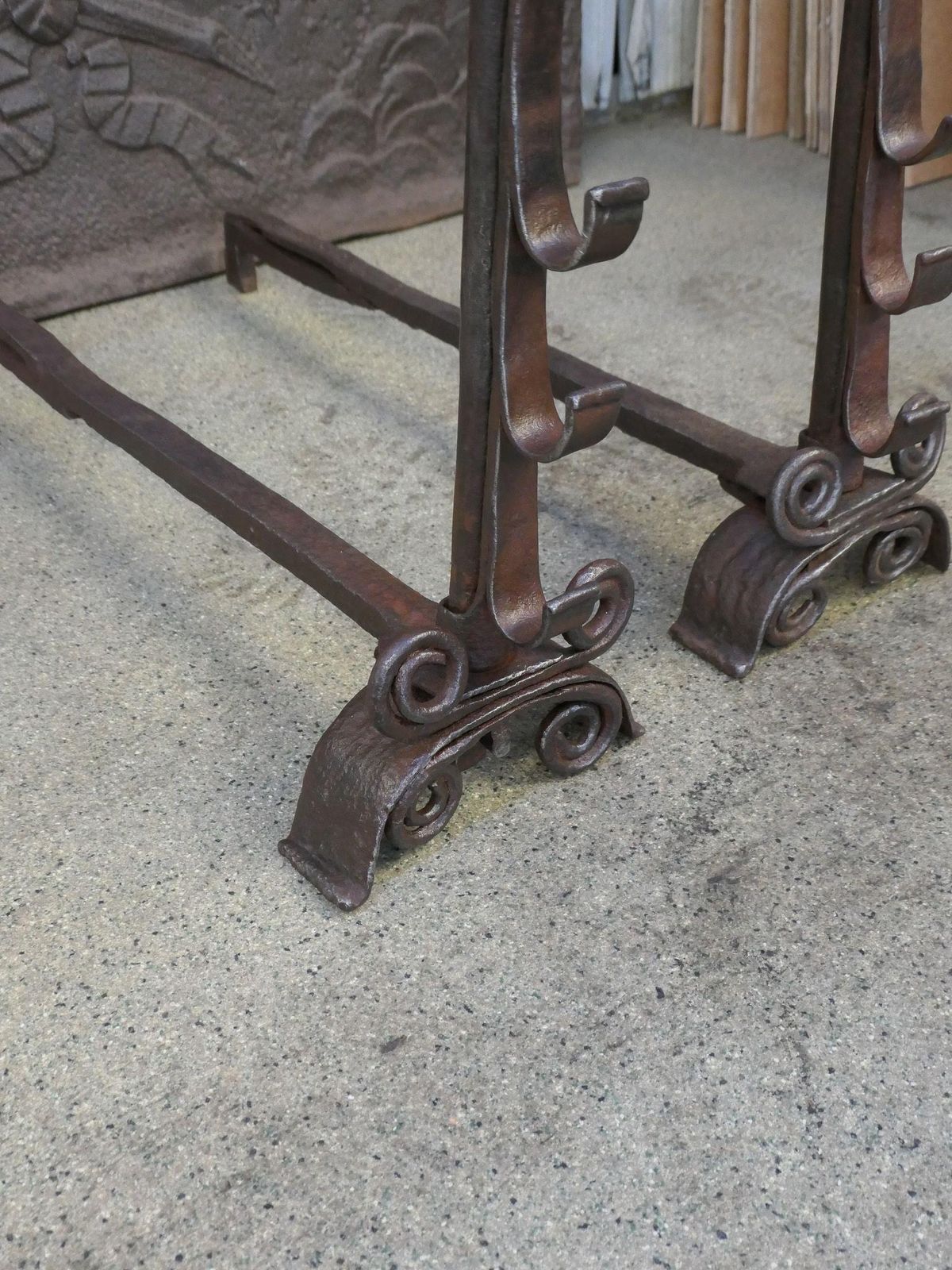 18th Century French Louis XV Period Andirons Or Firedogs photo buy