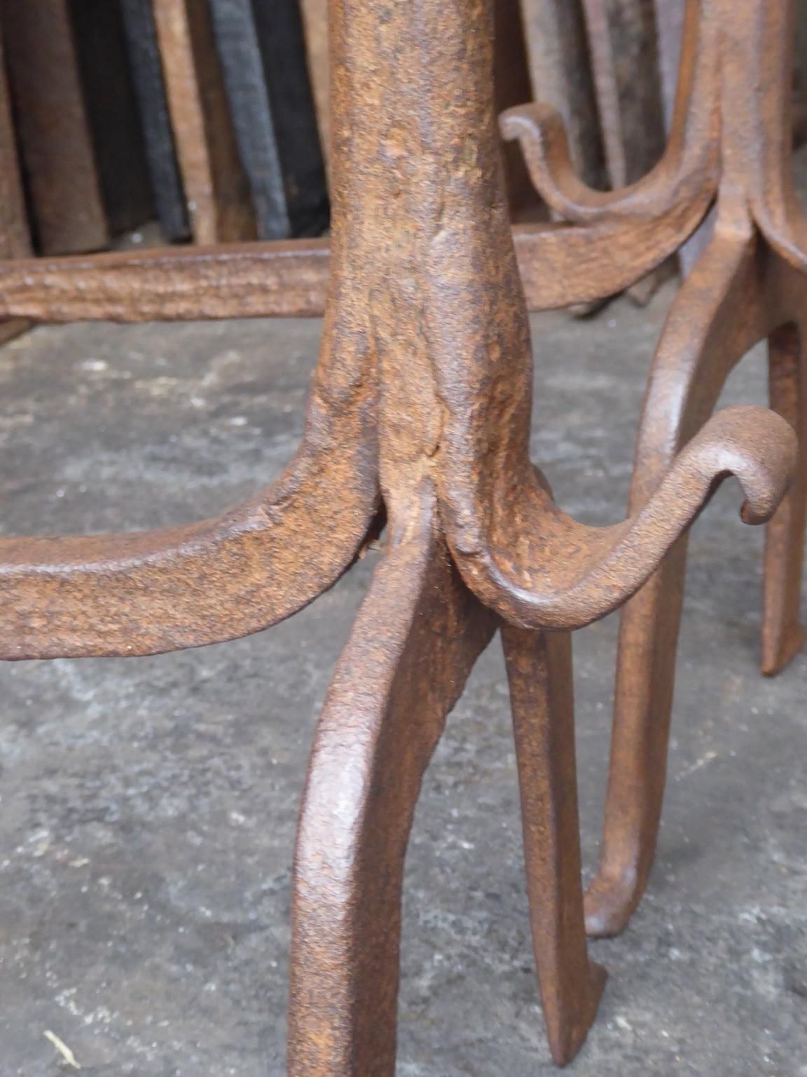 17th 18th Century French Gothic Andirons Or Firedogs photo Home Fixtures