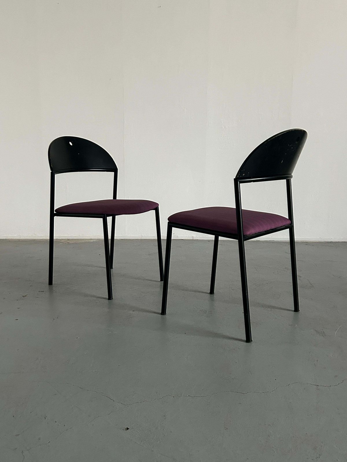 Pair Of Postmodern 'Thesis' Visitor Dining Chairs By Wiesner Hager, 90s Austria photo 256.0