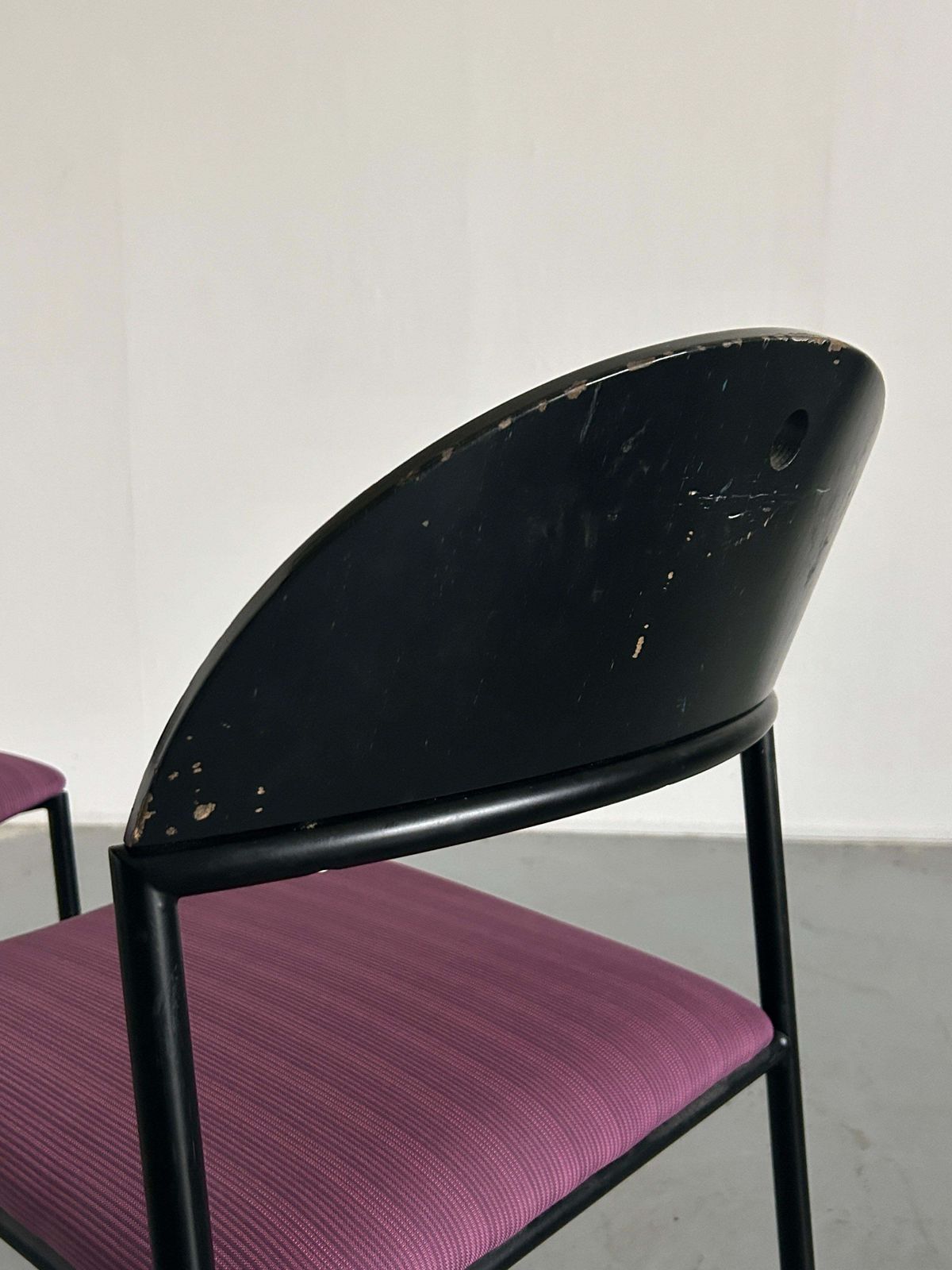 Pair Of Postmodern 'Thesis' Visitor Dining Chairs By Wiesner Hager, 90s Austria photo vintage