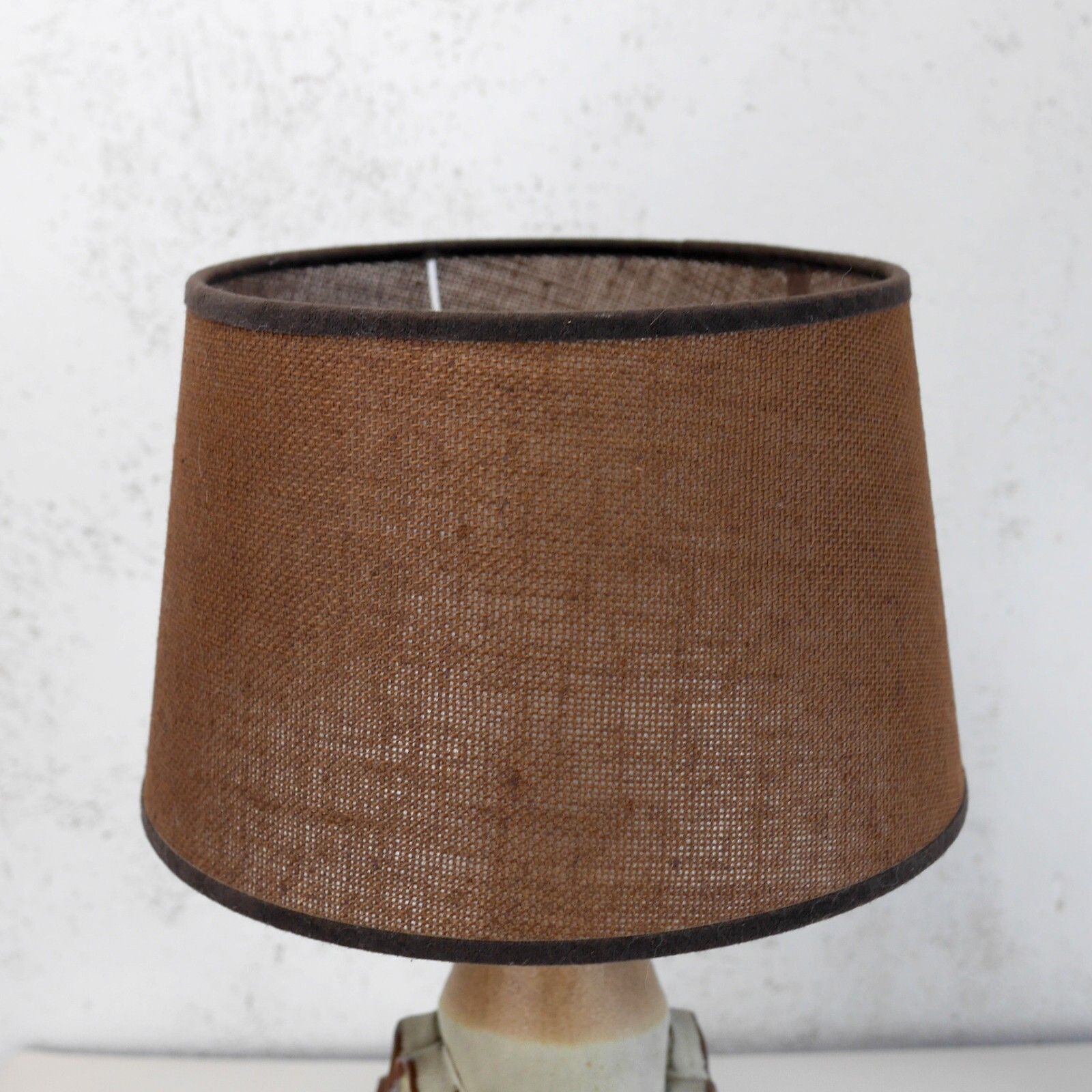 photo vinterior Vintage Mid Century Abstract Brutalist Studio Shelf Pottery Lamp Shade #102803