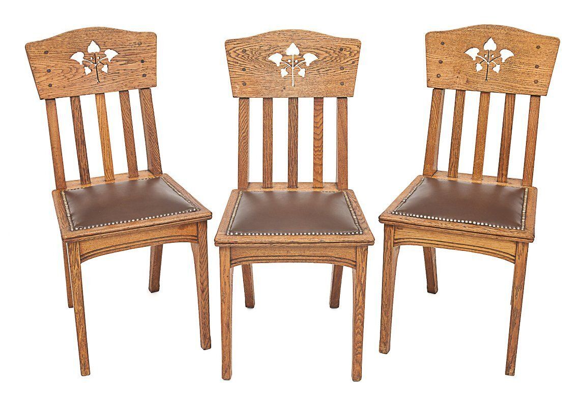 Set Of 6 Art Nouveau Chairs By Léon Jallot photo furniture