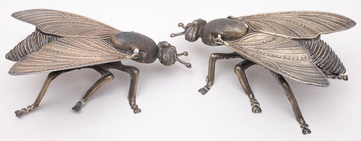 Pair Of Fly Ashtrays, 1930s, Vintage photo Home Decor