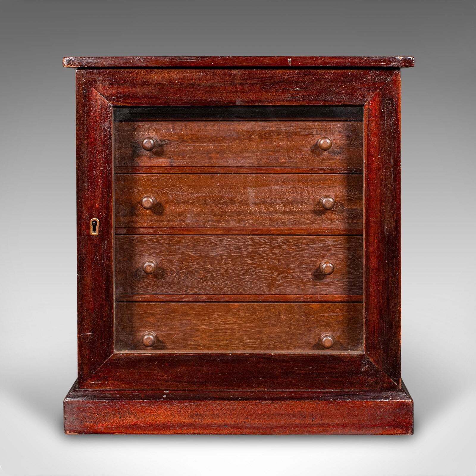 Antique 5 Drawer Specimen Collector Cabinet, English, Display Storage, Victorian photo for sale