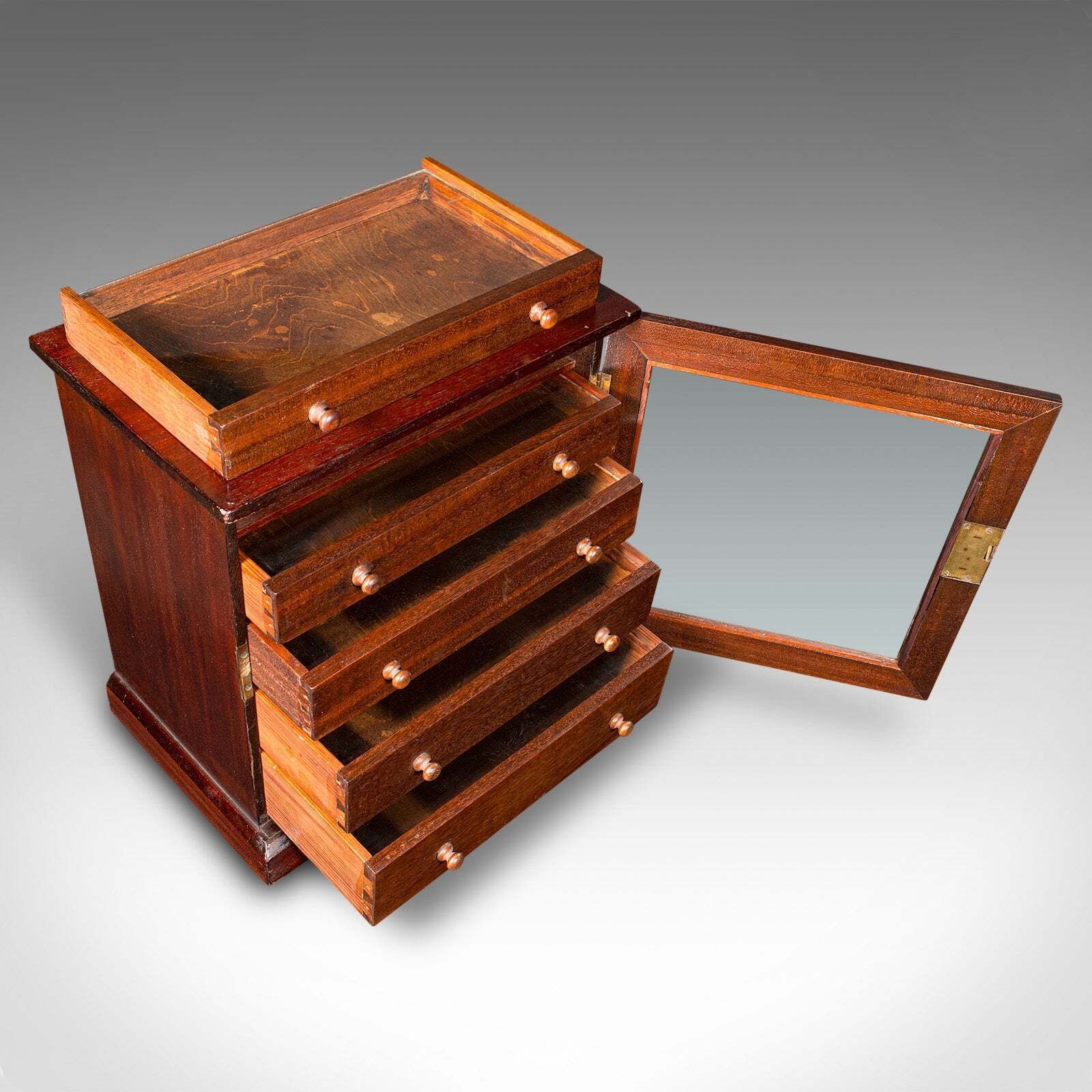 photo furniture Antique 5 Drawer Specimen Collector Cabinet, English, Display Storage, Victorian