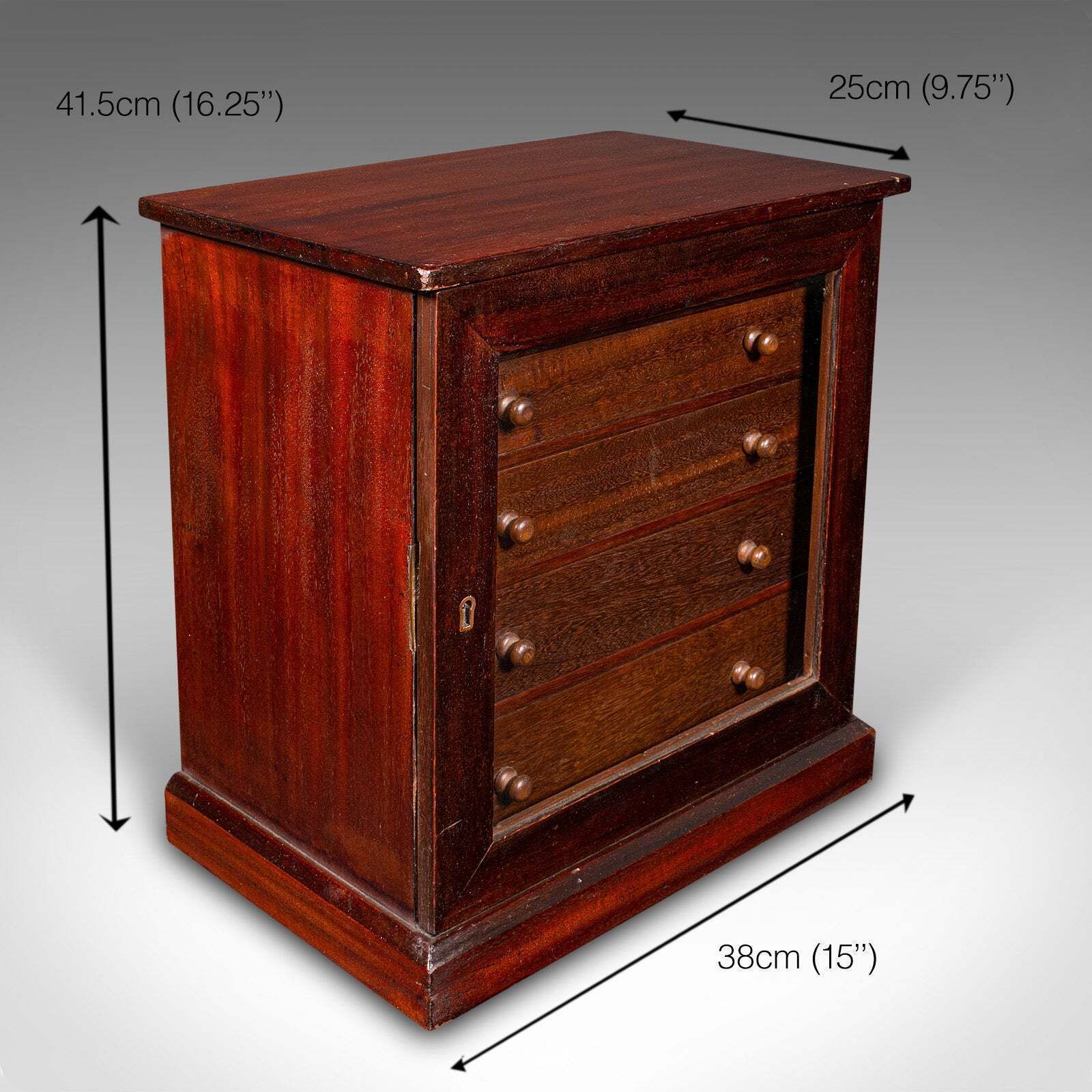 photo for sale Antique 5 Drawer Specimen Collector Cabinet, English, Display Storage, Victorian