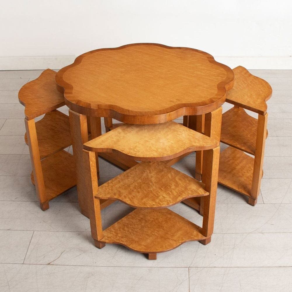 Art Deco Cloud Shaped Quintetto Nest Of Tables By Harry And Lou Epstein photo 1650.0