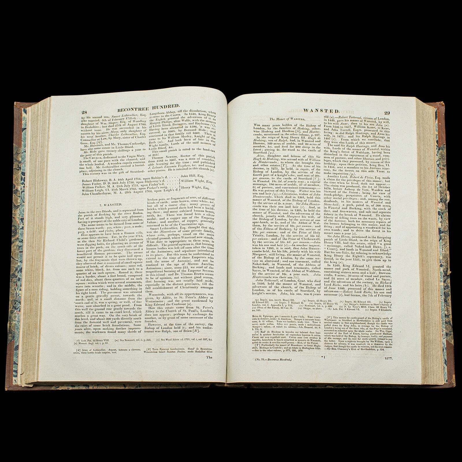 2 Vols Antique Book, Morant's History Of Essex, English, County Reference, 1816 photo vintage
