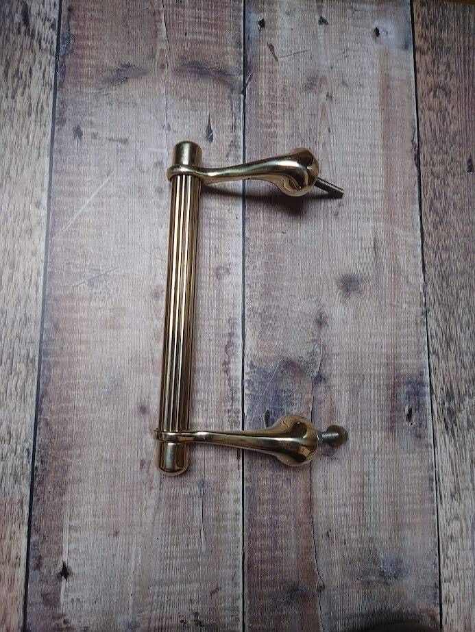 Heavy Brass Door Handle, 1970s