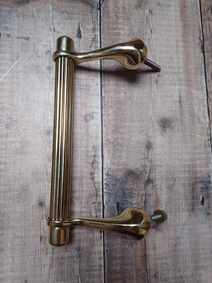 Heavy Brass Door Handle, 1970s photo furniture