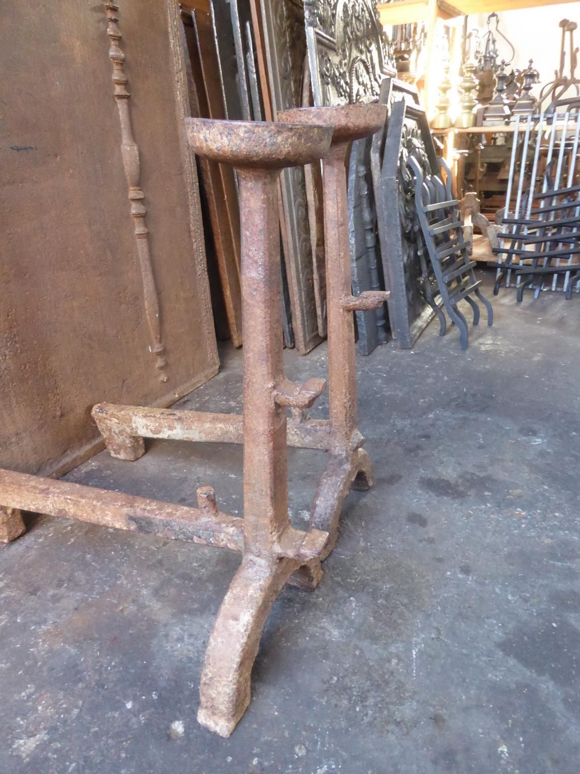 photo for sale French Gothic Andirons Or Firedogs, 17th 18th Century