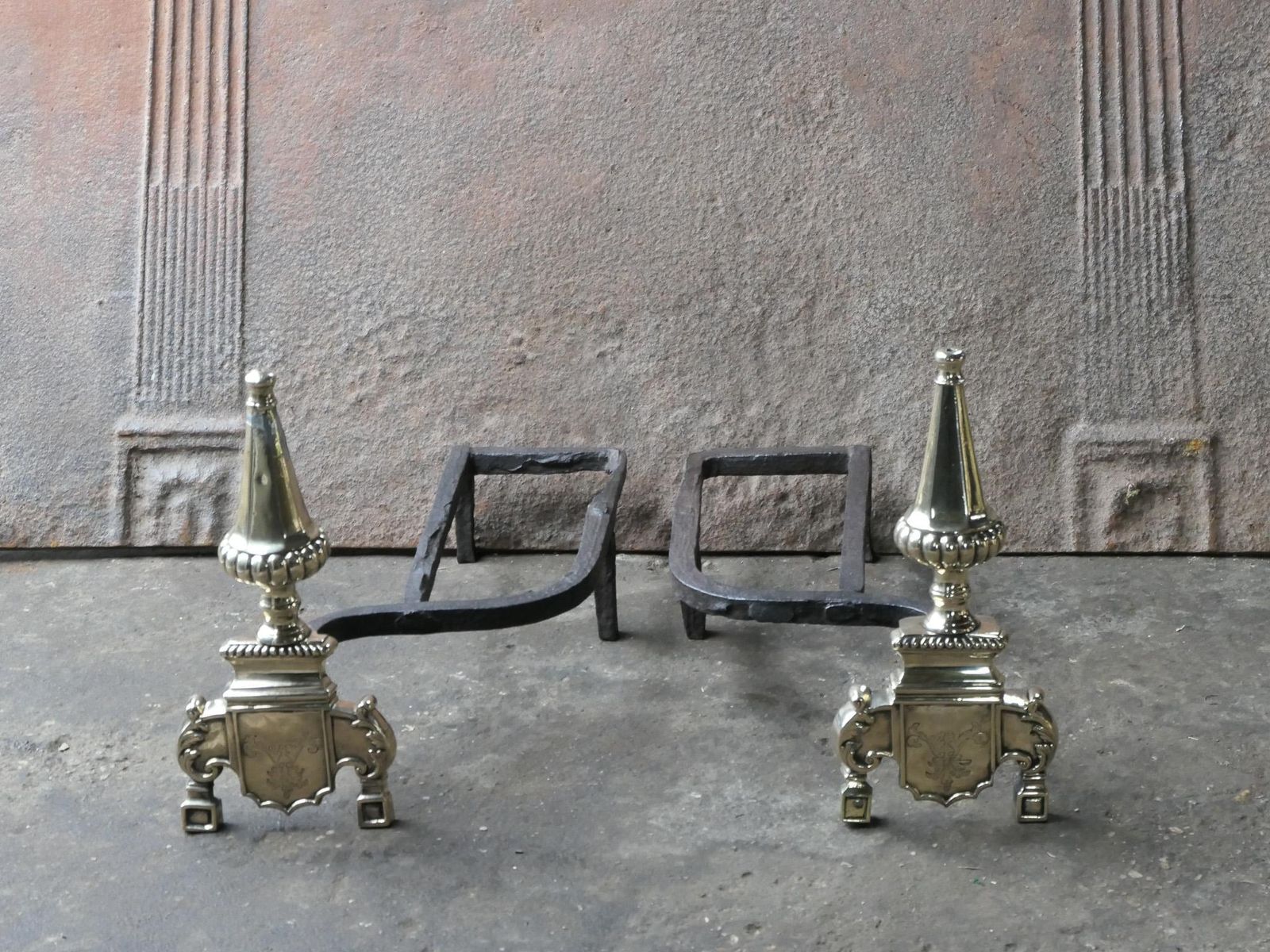 17th Century French Louis XIV Andirons Or Firedogs photo buy