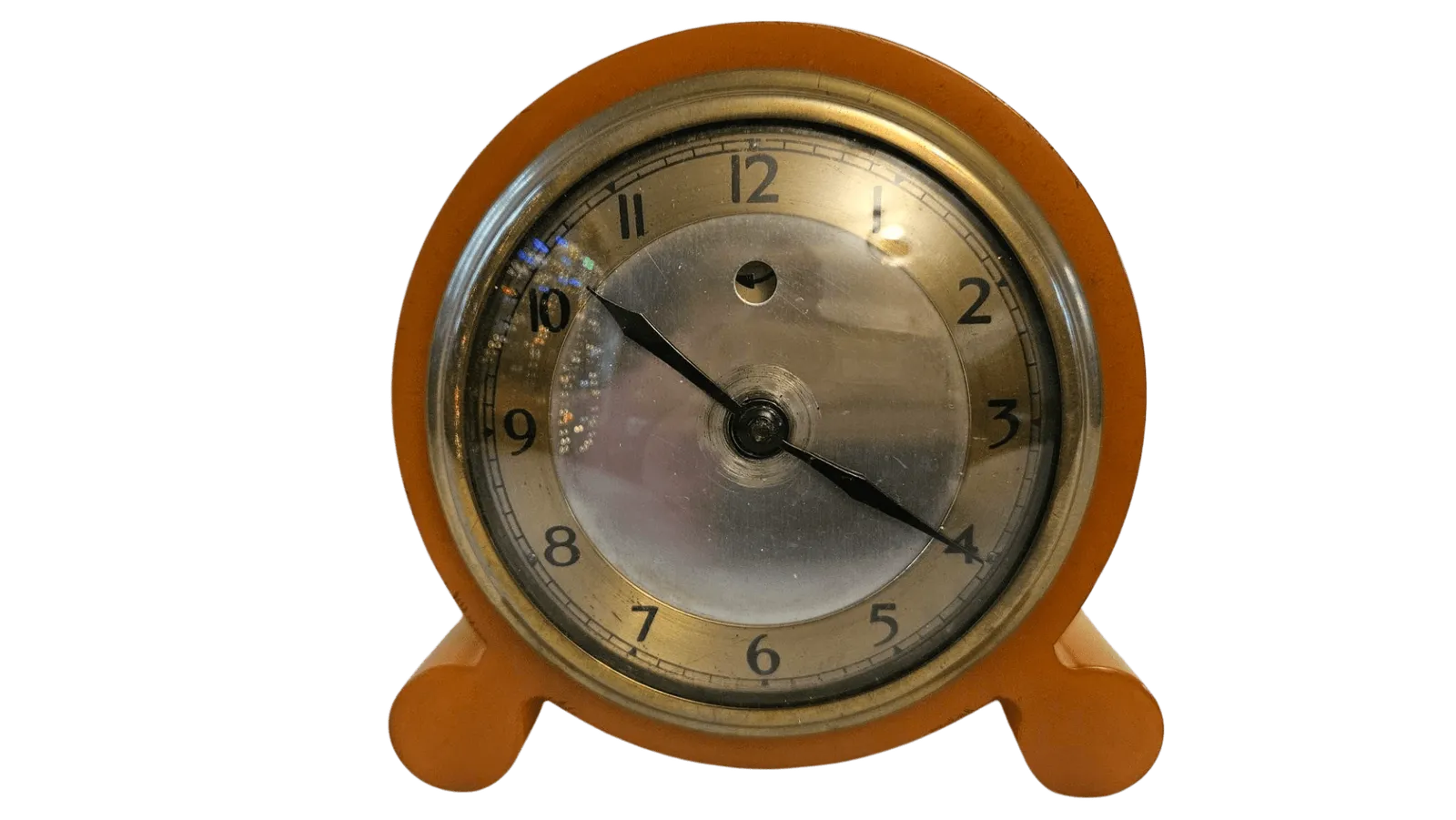 Art Deco Amber Phenolic Bakelite Clock