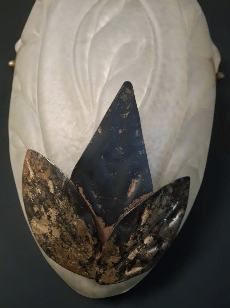 Pair Of Deco Leaf Sconces photo vinterior