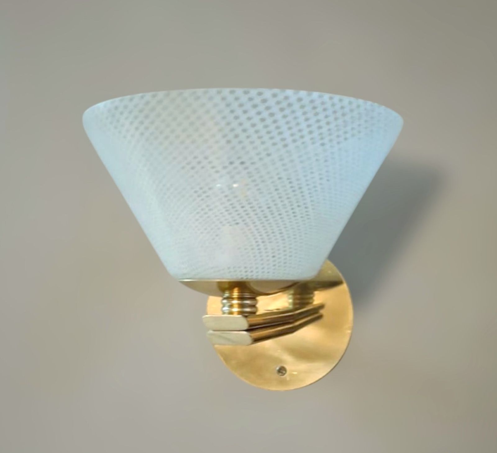 Pair Of Reticello Cup Sconces By Barovier & Toso, 2 Pairs Available photo vinterior