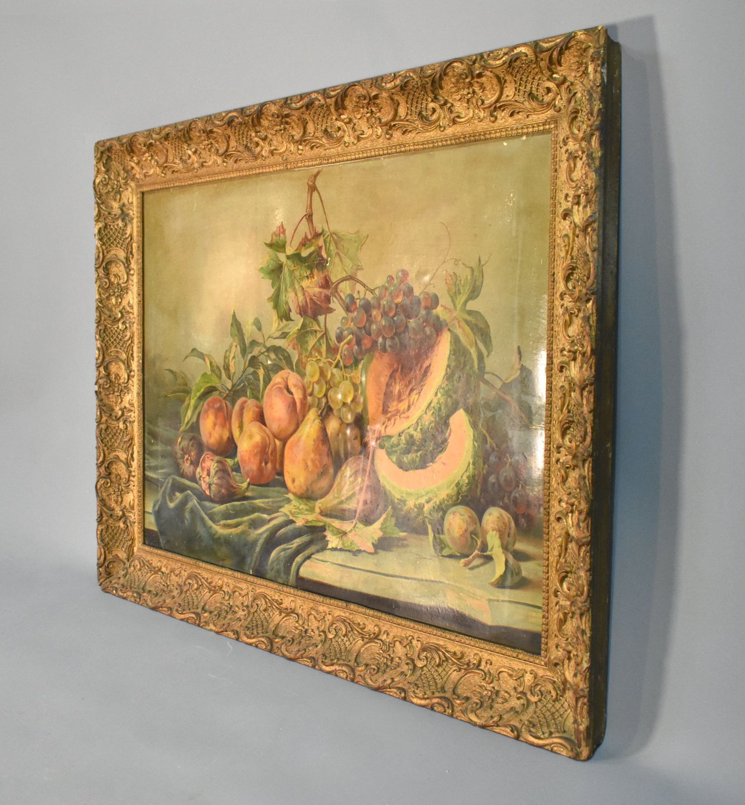 Large Giltwood Picture Frame With Intricate Decoration Louis XV Style photo for sale