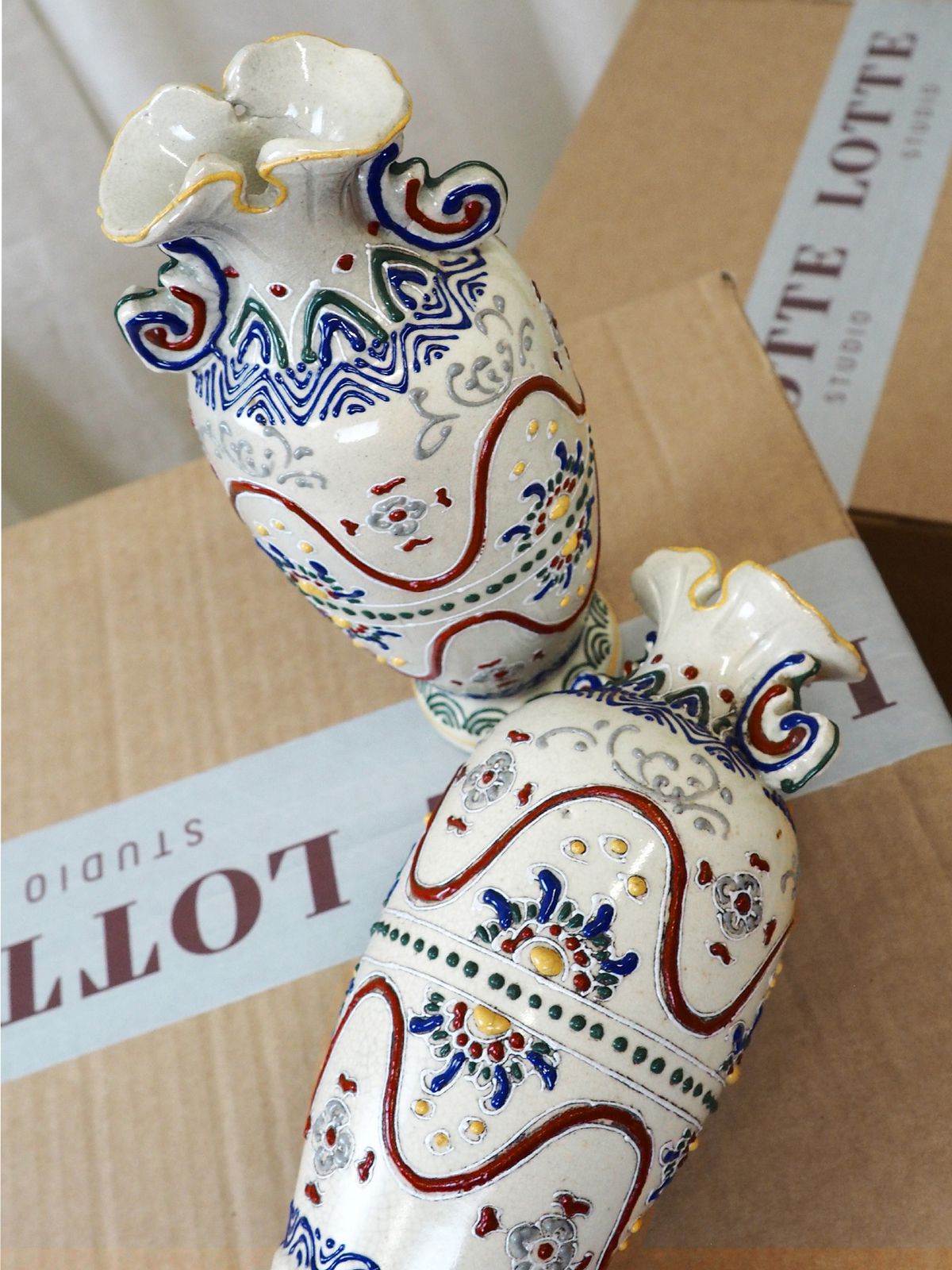 Pair Of Antique Chinese Vases, 1800s photo for sale