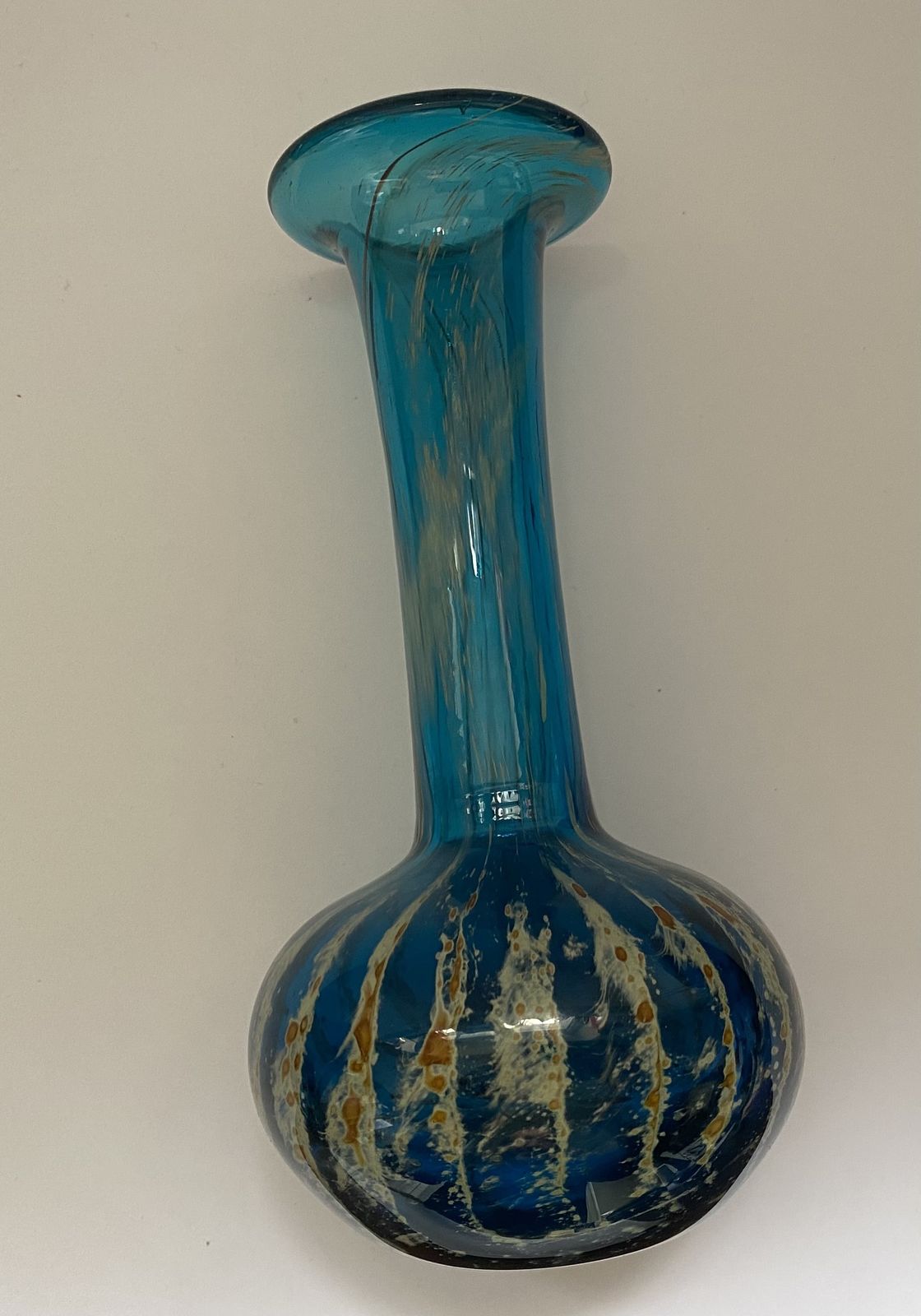 Mdina, Maltese Art Glass, Long Neck Vase By Michael Harris, 1970’s photo buy