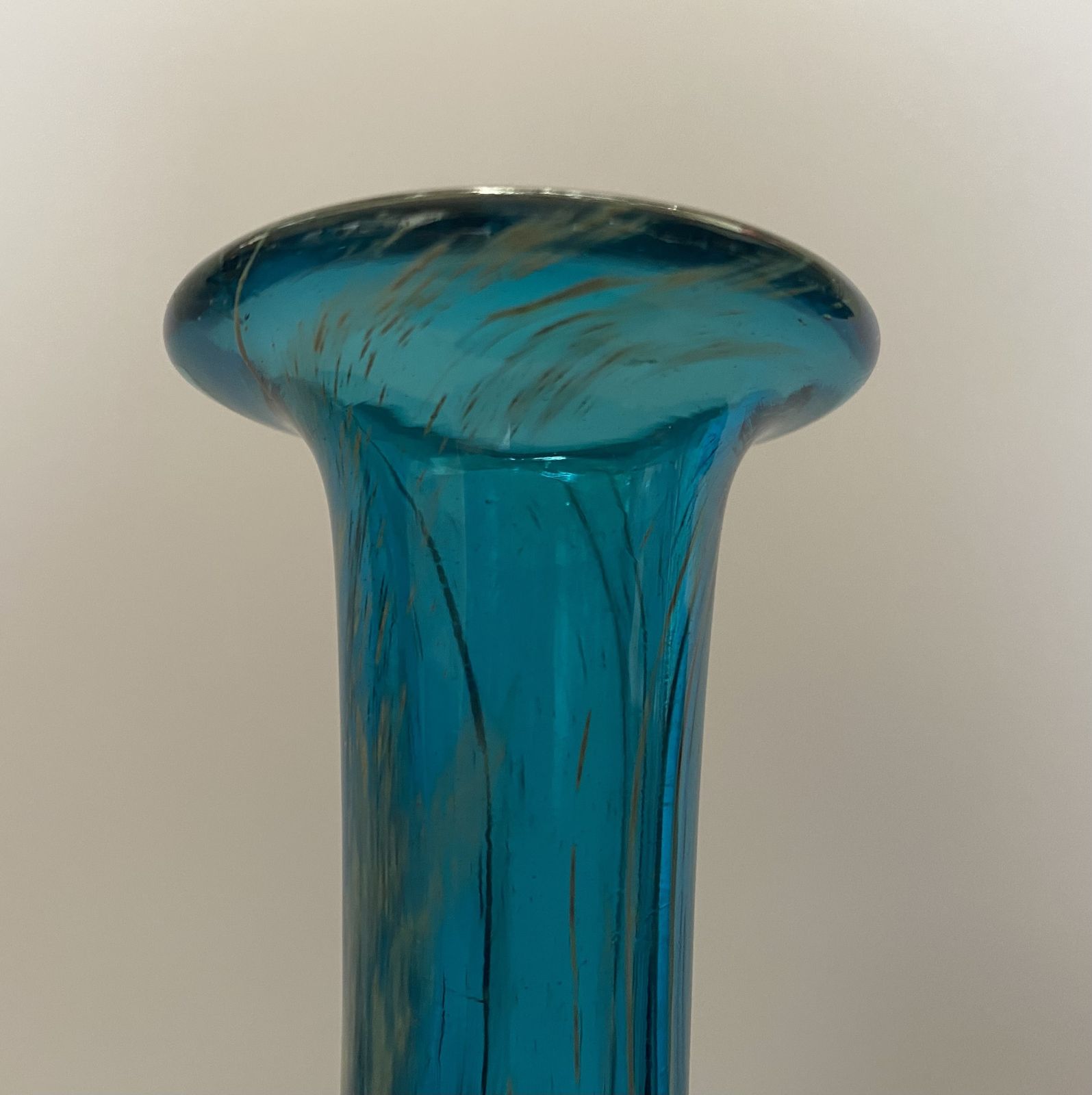 photo furniture Mdina, Maltese Art Glass, Long Neck Vase By Michael Harris, 1970’s